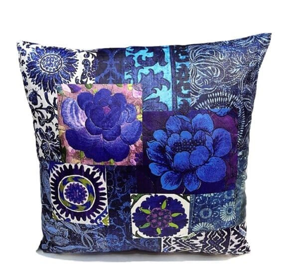 Velvet Cushion Square Blue Nomad