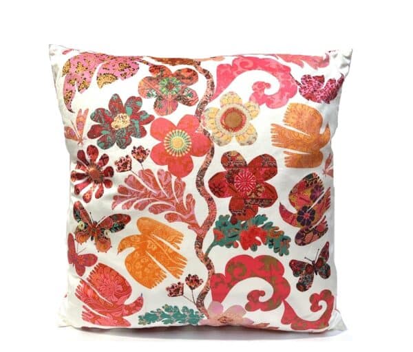 square cushion velvet florabel white