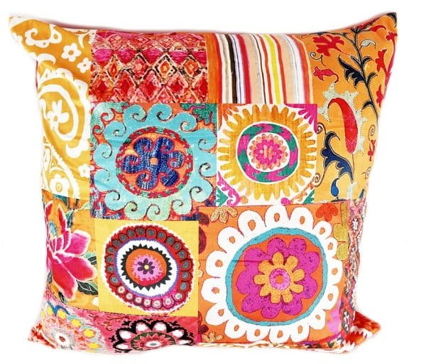 Velvet Cushion Square 50 cm Orange Samarkand