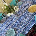 Canvas Tablecloth Pallazo Blue and White