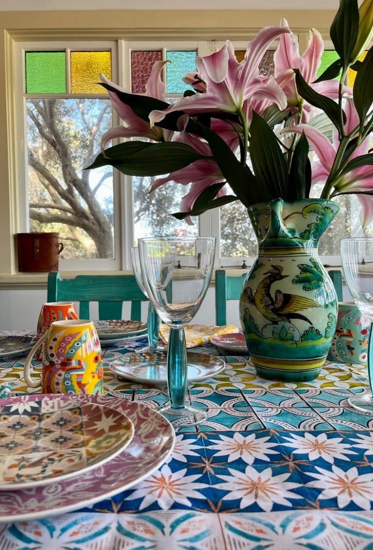 Canvas Tablecloth Medina Stripe by Anna Chandler Design