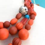 CLEO Three Strand Necklace Burnt Orange