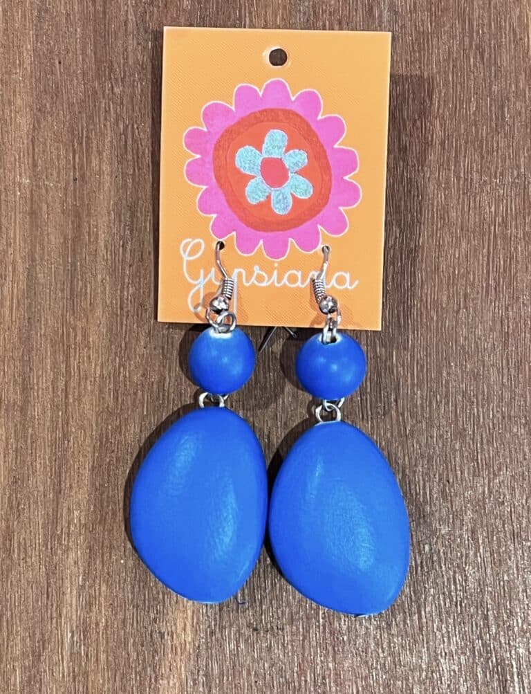 Drop Bead Earrings Blue