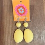 Drop Bead Earrings Mustard