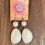 Drop Bead Earrings Natural