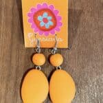 Drop Bead Earrings Orange