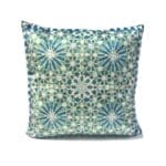 Back of square velvet cushion Casabalanca Turquoise